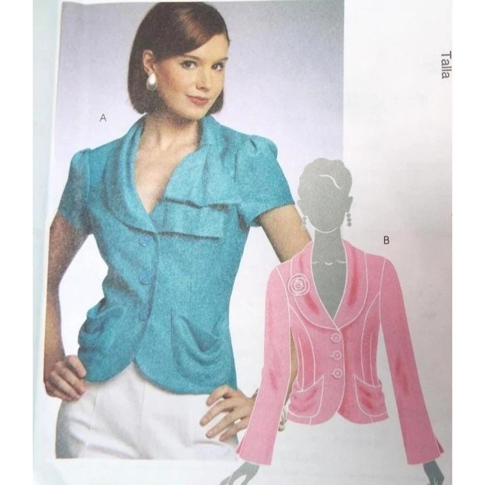 McCalls Sewing Pattern 5815 Jacket Misses Size 4-12 Lined Shawl Collar Uncut